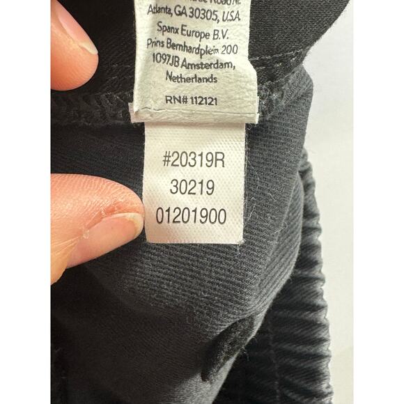 Spanx Women's Gray Elastic Waist Pull On Ankle Zip Cargo Jogger Pants - Size M - Picture 5 of 5